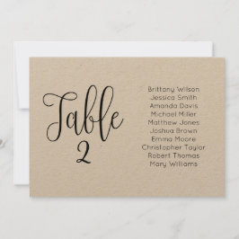 Invitación Plano de asientos de boda rústica. Paisaje campest