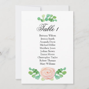 Invitación Plano de asientos verde de verano. Plan de mesa de