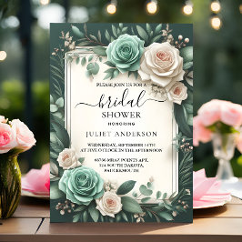 Invitación Planta de jardines naturales Ducha Verde Oscura De