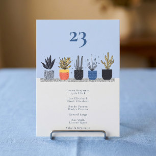 Invitación Planta de la casa botánica Tabla Número de asiento
