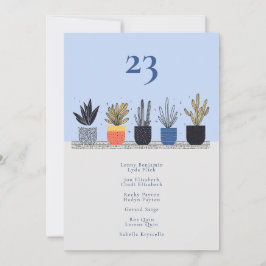 Invitación Planta de la casa botánica Tabla Número de asiento