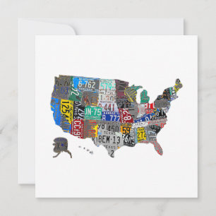Invitación Planta de licencia A de bandera de mapa de Estados