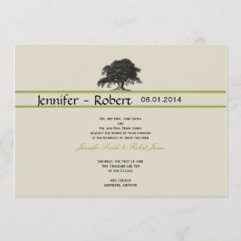 Invitación Plantación de robles en boda verde