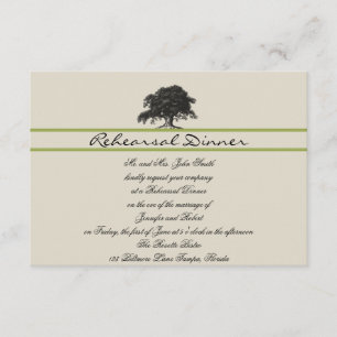 Invitación Plantación de robles en ensayo de Boda verde