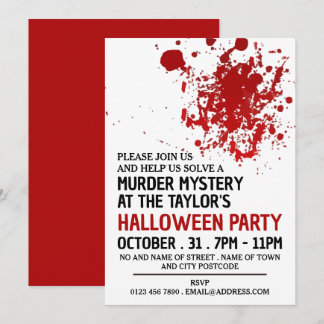 Invitación Plantación de sangre, fiesta de Halloween del mist