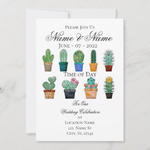Invitación Plantas de cactus variadas Thunder_Cove