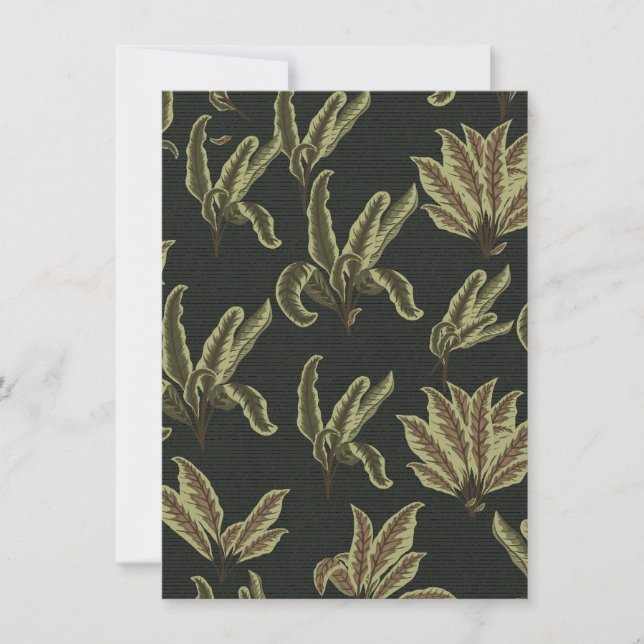 Invitación Plantas de maceta vintage (Anverso)