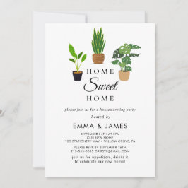Invitación Plantas en Macetas "Hogar Dulce Hogar" Calentando 