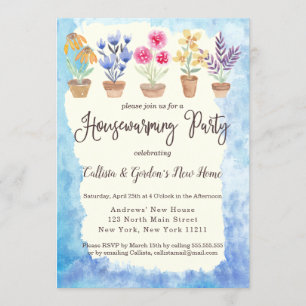 Invitación Plantas potentes de color de agua dulce del país C