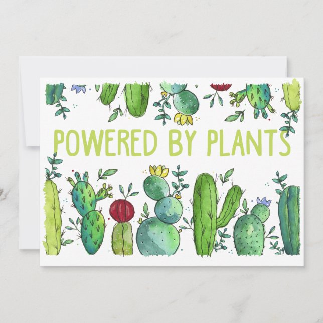 Invitación Plantas y flores (Anverso)