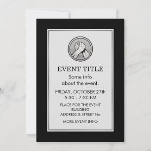 Invitación Plata de lucha de brazos