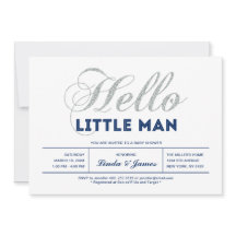 Plata, Marina | Moderna Typography Boy Baby Shower