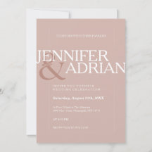 Plata Rosa Moderno Boda Mínimo Simple