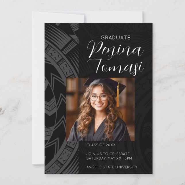 Invitación Plata y Negro (Anverso)