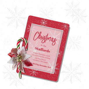Invitación plateada de Shadowbox para navidades