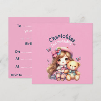 Invitación Plato de papel personalizado para cumpleaños de ni