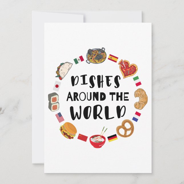 Invitación Platos del mundo (Anverso)