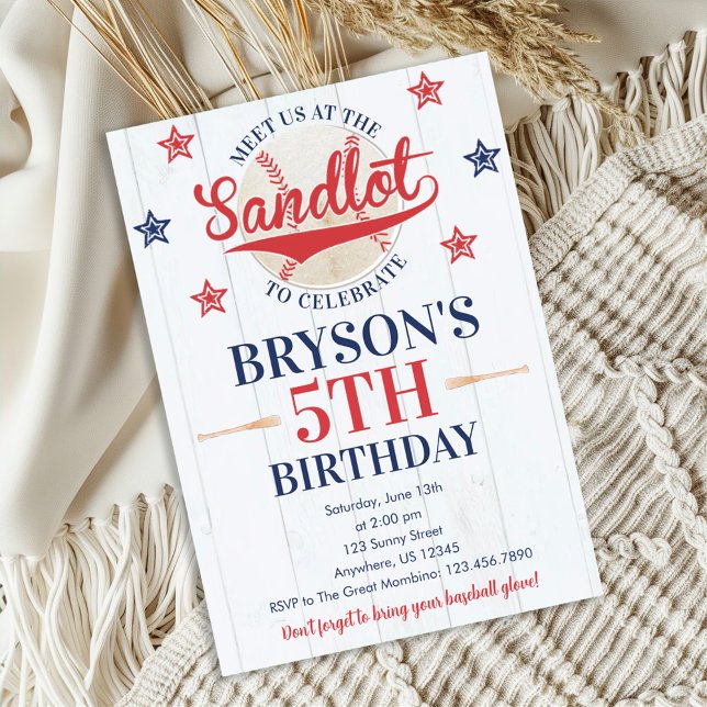 Invitación Play Ball Baseball Birthday Invitation | Boy Party (Subido por el creador)