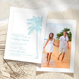 Invitación Playa De Acuarela En La Playa Boda De Fotografías