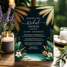 Playa De Palmeras, Ducha Verde Y Dorada De Novias