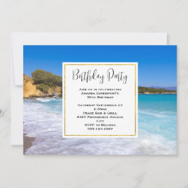 Invitación Playa exótica Isla Tropical Paraíso Cumpleaños