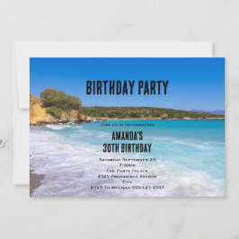 Invitación Playa exótica Isla Tropical Paraíso Cumpleaños