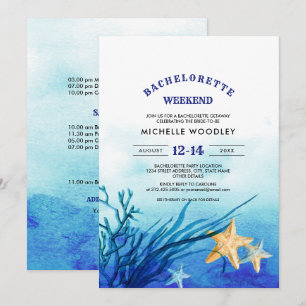 Invitación Playa Fin de semana de Bachelorette Starfish
