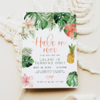 Playa LALANI Rosa Hibiscus Luau Hula Primer Cumple