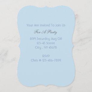 Invitación Playa minimalista con chic color pastel aqua azul