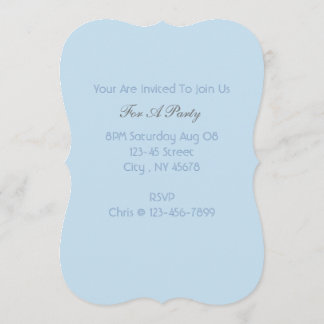 Invitación Playa minimalista con chic color pastel aqua azul