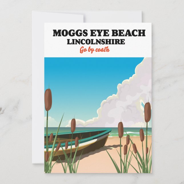 Invitación Playa Moggs Eye Lincolnshire (Anverso)