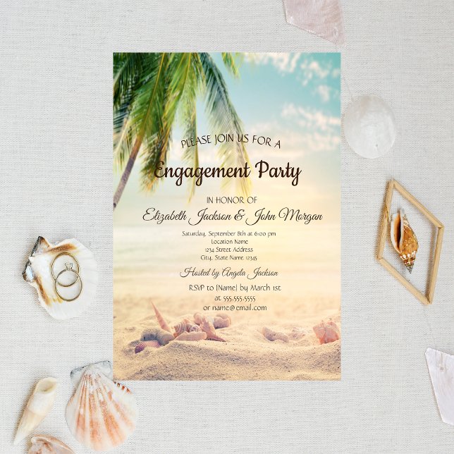 Invitación Playa, Palma, Estrella de mar, Concha de mar Compr (Subido por el creador)