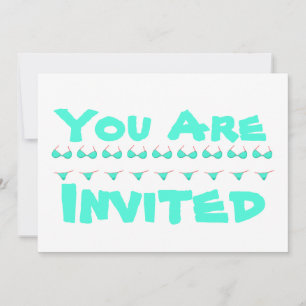 Invitación Playa personalizada de Bikini  Fiesta de grupo