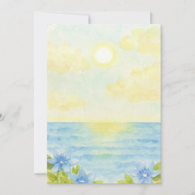 Invitación Playa pintada  (Anverso)