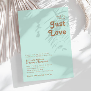 Invitación Playa Retro   Aqua Nothing Fancy Boda