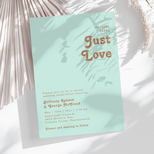 Invitación Playa Retro | Aqua Nothing Fancy Boda (Subido por el creador)