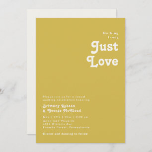 Invitación Playa Retro Boda de incandescencia de oro