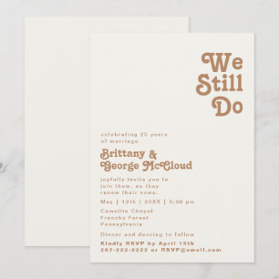 Invitación Playa Retro   Marfil, todavía prometemos renovació