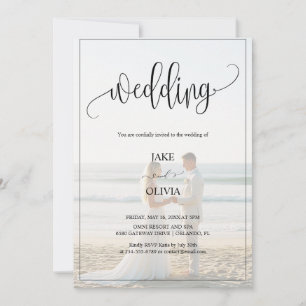 Invitación Playa Romántica En La Playa 2 Boda De Fotografías