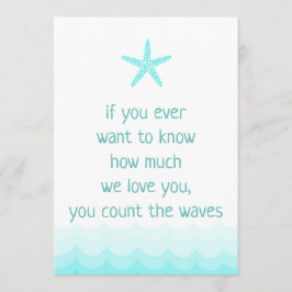 Invitación Playa si alguna vez quieres saber cuánto Rótulo de