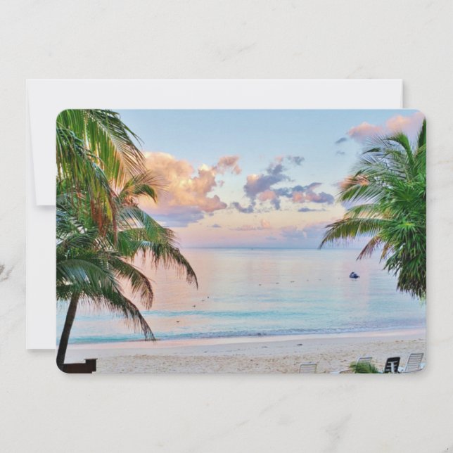 Invitación Playa Tropical (Anverso)