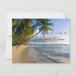 Invitación Playa Tropical, Cena de ensayo de palmas