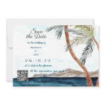 Playa Tropical con Luces Save the Date