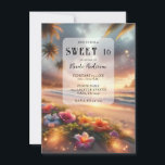 Invitación Playa Tropical Encantada Hibisco Mágico Cumple 16<br><div class="desc">Rellene con su información.</div>