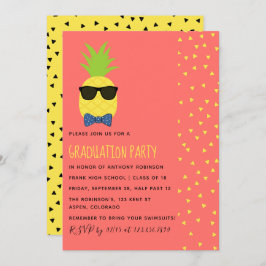 Invitación Playa tropical exótica suave Fiesta de graduación 