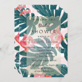 Invitación Playa Tropical Hibiskus Bridal Shower