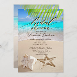 Invitación Playa Tropical, Marejada, Ducha De Novias Marinas