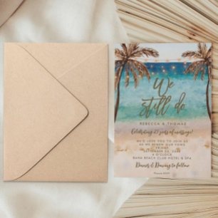 Invitación playa tropical que aún nos comprometemos a renovar