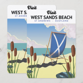 Invitación Playa West Sands, St Andrews Escocia