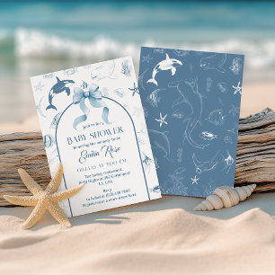Invitación Playas Ocean Blue Sea Life Baby Shower
